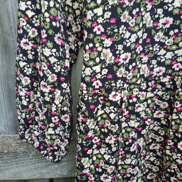 Caralyn Mirand The Drop size S Floral Mini Dress Tunic 3/4 sleeve - Picture 6 of 9